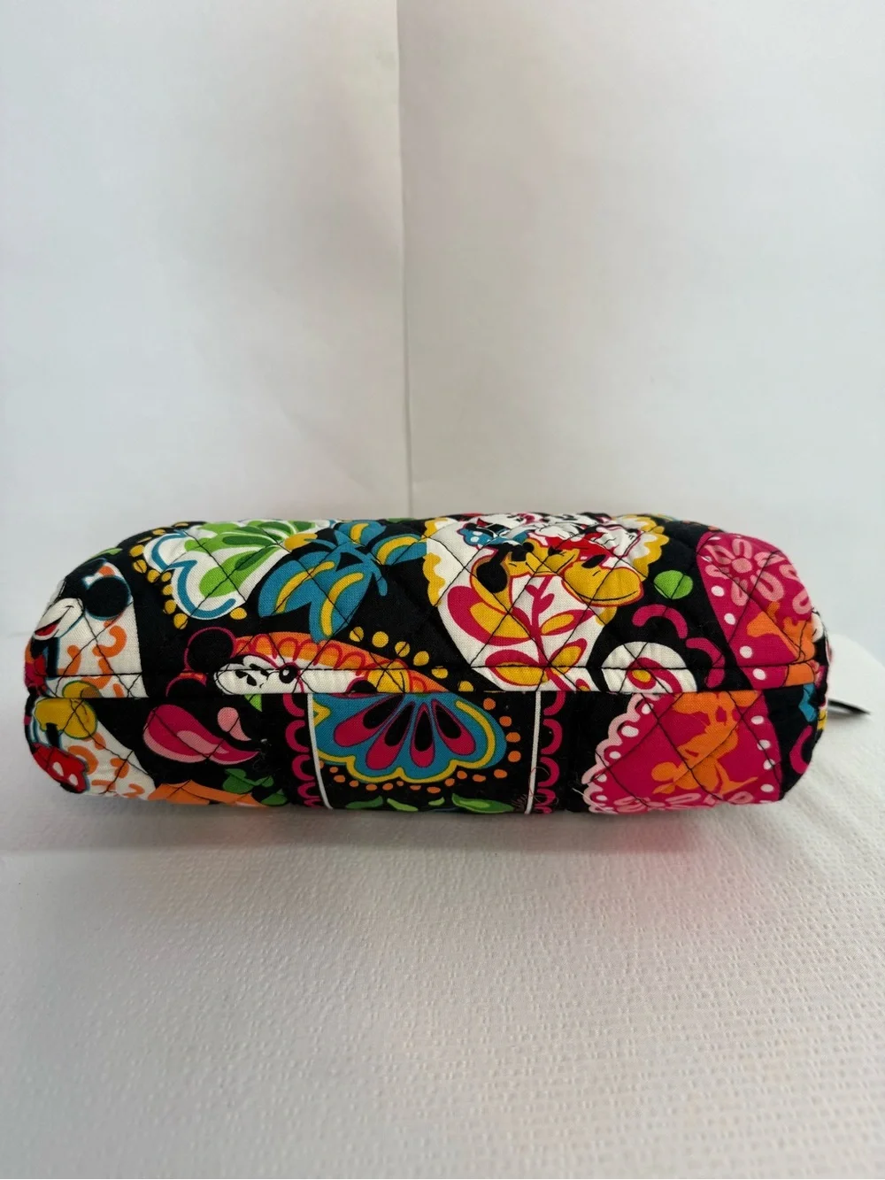 Vera Bradley Disney Mickey & Minnie Quilted Cosmetic Bag - Black Floral